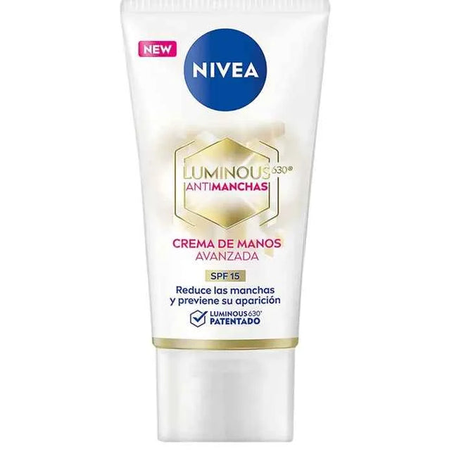 Nivea Luminous 630 Antimanchas Hand – Cream Spf15 Unisex, 50 ml