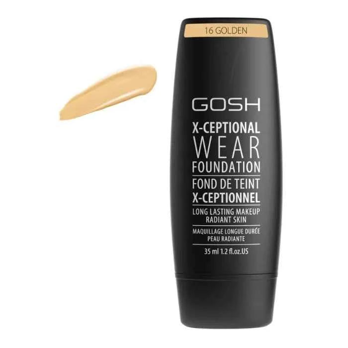 GOSH X-Ceptional Wear – Foundation Long Lasting Makeup 16 Golden Unisex, 35 ml