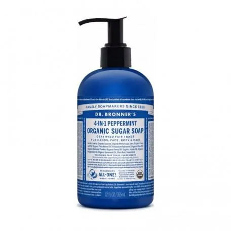DR. Bronner's Jabones De Azúcar Bio 355 ml Menta Unisex