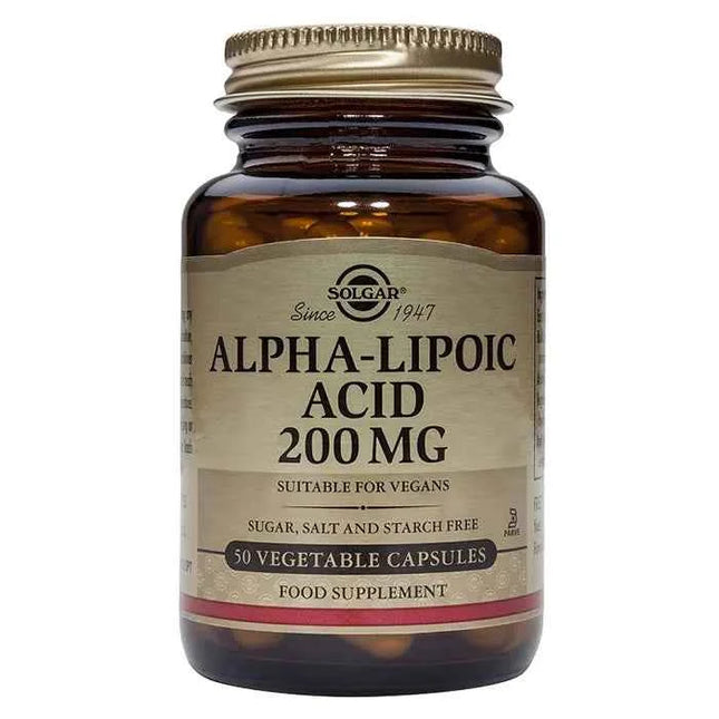 Solgar Alpha-Lipoic Acid 200mg, 50 capsules