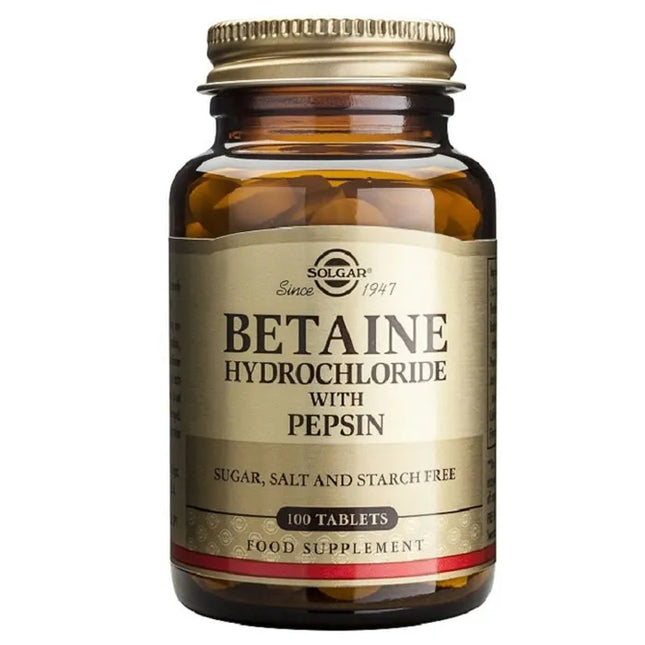 Solgar Betaine Hydrochloride, 100 tablets