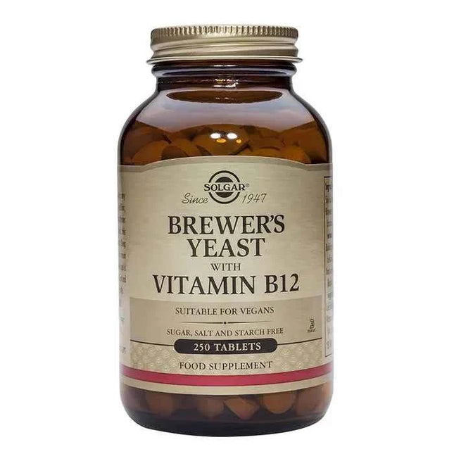 Solgar Brewer's Yeast Vitamin B12, 250 tablets