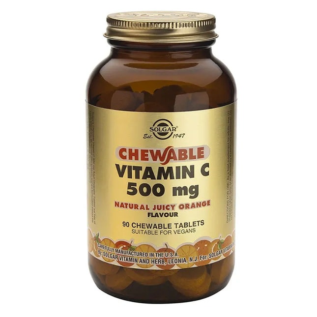 Solgar Vitamin C (Orange Flavour) 500mg, 90 tablets