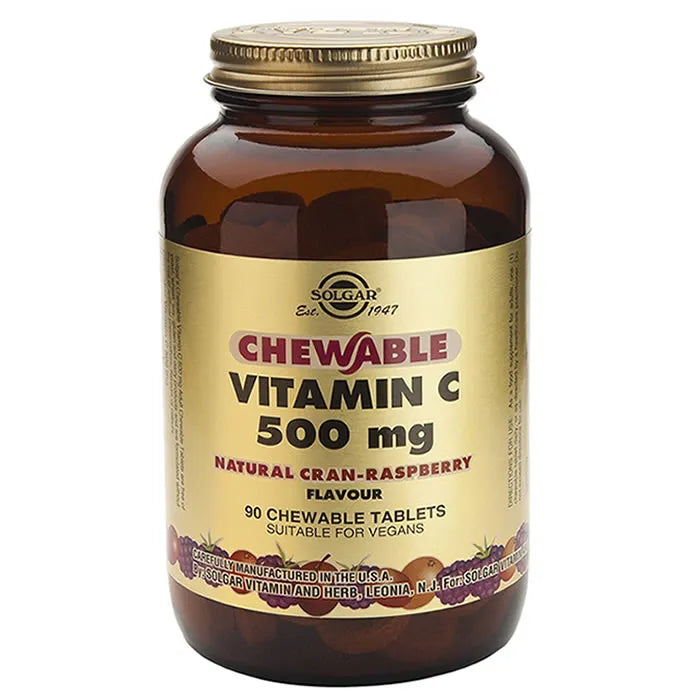 Solgar Vitamin C (Cran-Raspberry Flavour) 500mg, 90 tablets