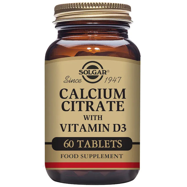 Solgar Calcium Citrate With Vitamin D3, 60 tablets