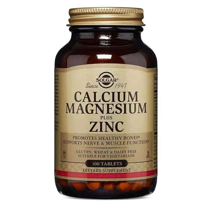Solgar Calcium Magnesium + Zinc, 100 tablets