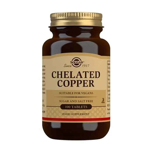 Solgar Chelated Copper, 100 tablets