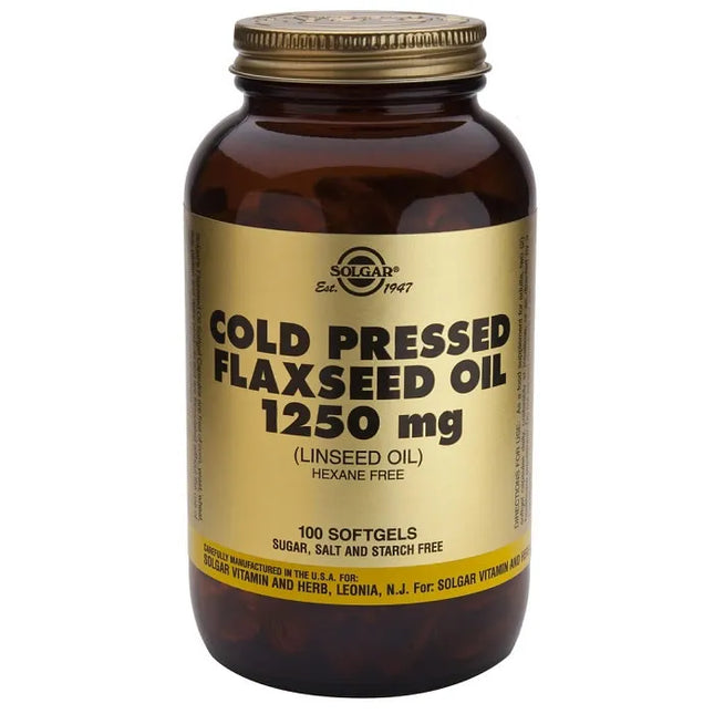 Solgar Cold Pressed Flaxseed Oil 1250mg 100 Soft – gels