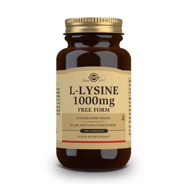 Solgar L-Lysine 1000mg, 250 capsules