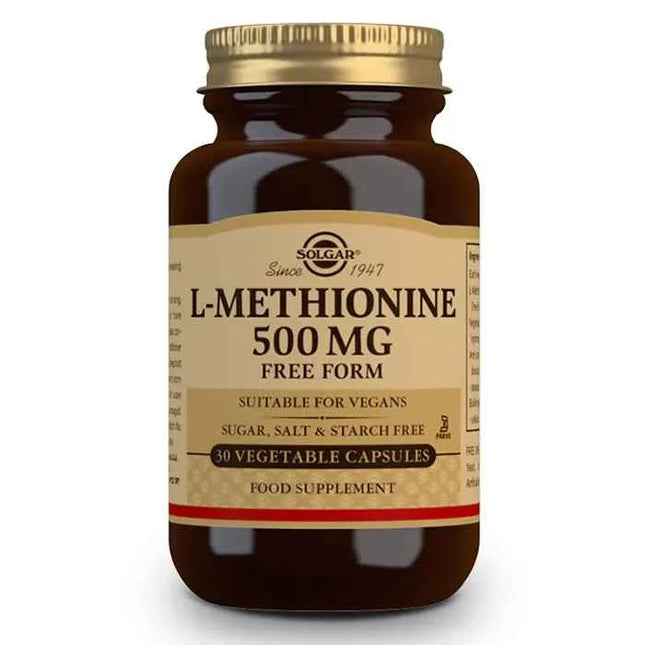 Solgar L-Metionina 500mg, 30 capsules