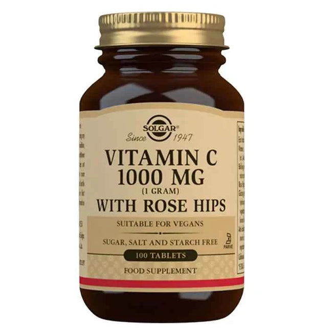 Solgar Vitamin C 1 g 100 tablets with Rose Hip