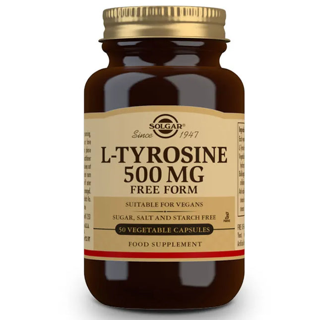 Solgar L-Tyrosine 500mg, 50 capsules