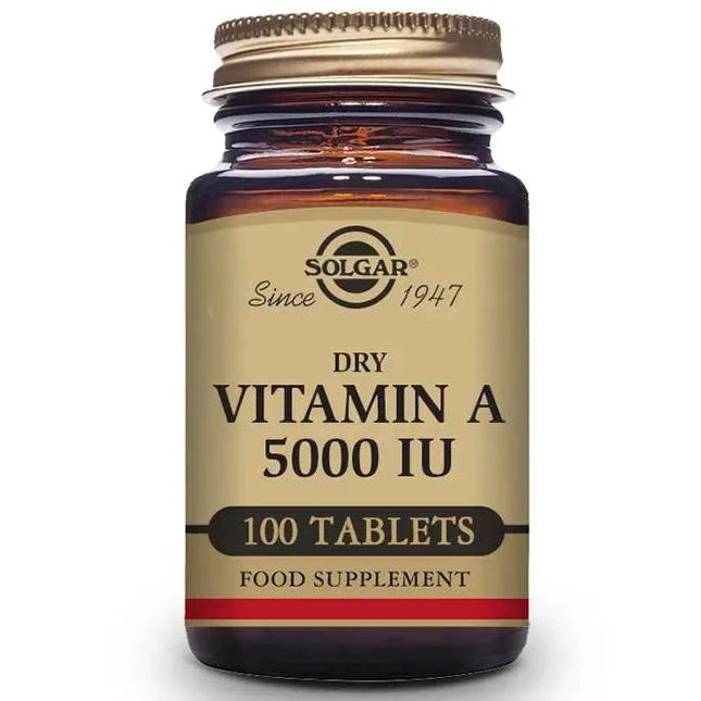 Solgar Vitamin A Dried 5000 IU, 100 tablets