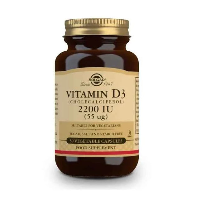 Solgar Vitamin D3 2200 IU (55 mcg), 50 capsules