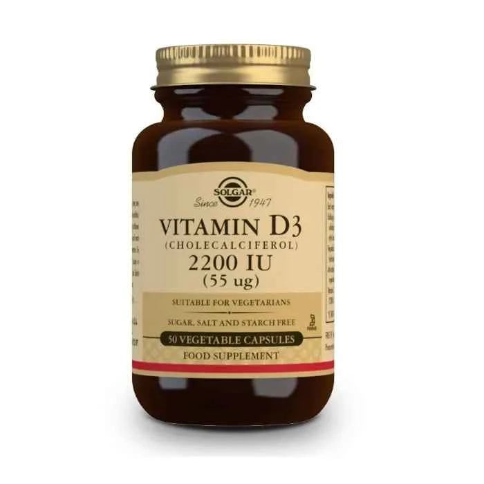 Solgar Vitamin D3 2200 IU (55 mcg), 50 capsules