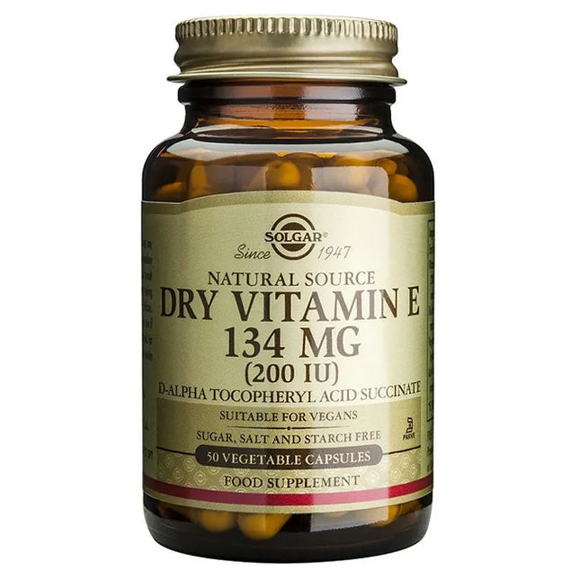 Solgar Vitamin E Dry 134mg 200 IU, 50 capsules