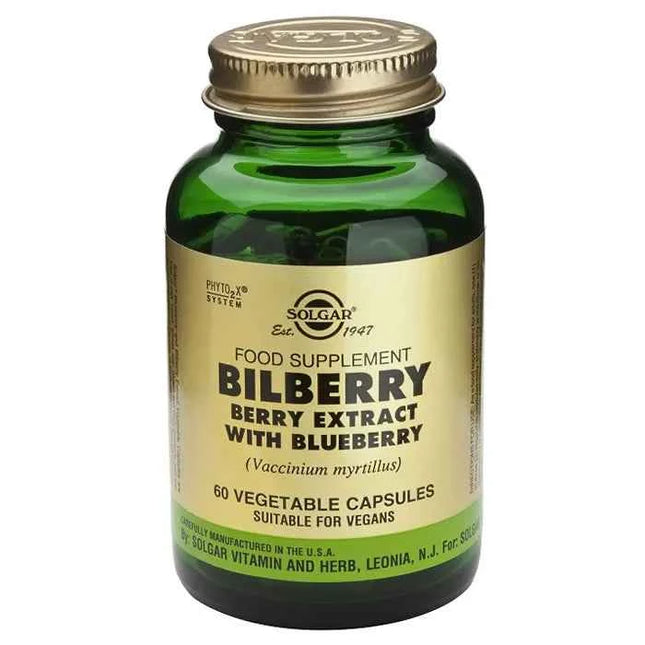 Solgar Bilberry Berry Extract With Blueberry, 60 capsules