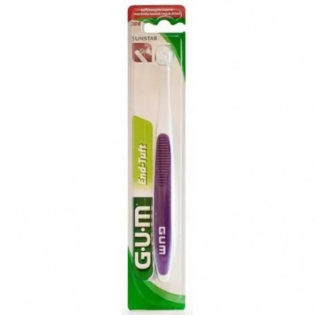 GUM G-U-M End Tuft Brush Toothbrush, 308rqb, 1 Ea