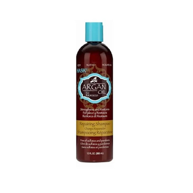 HASK Argan Oil Repairing Champú Unisex, 355 ml