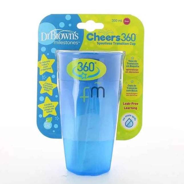 DR. Brown's 360 Tumbler Without Spout Blue Handleless Unisex, 300 ml