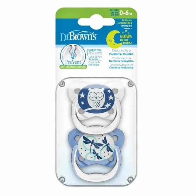 DR. Brown's Prevent Nocturne Pacifier Blue 0-6M Unisex