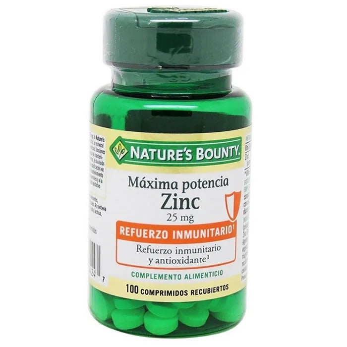 Nature's Bounty Zinc Maximum Strength 25mg, 100 tablets