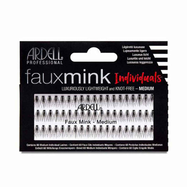 Ardell Faux Mink Pestañas Individuales Negras Medium 1 U Unisex