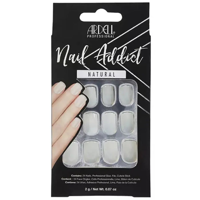 Ardell Nail Addict Natural Squared False Nails Unisex