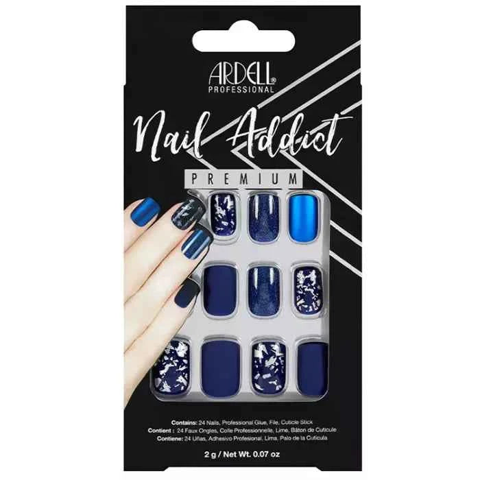Ardell Nail Addict Matte Blue False Nails Unisex