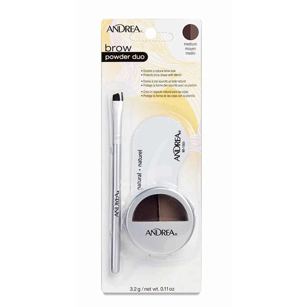 Eurostil Cejas Andrea Powder Duo Marron Medio Unisex, 1 Units