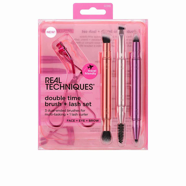 REAL Techniques Double Time Brush Last Estuche 4 Piezas