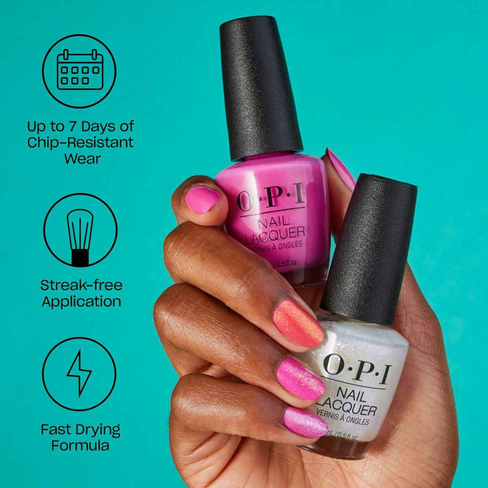 OPI Nail Lacquer Esmalte De Uñas Duración Hasta 7 Días Worth A Pretty Penne Unisex, 15 ml