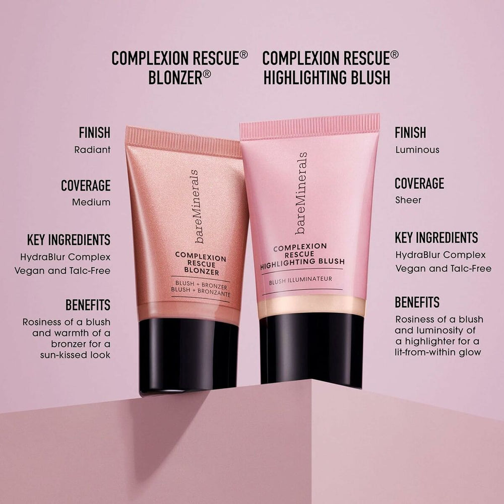Bareminerals Complexion Rescue Blonzer Colorete Bronceador En – Gel-Crema Kiss Of Rose, 15 ml