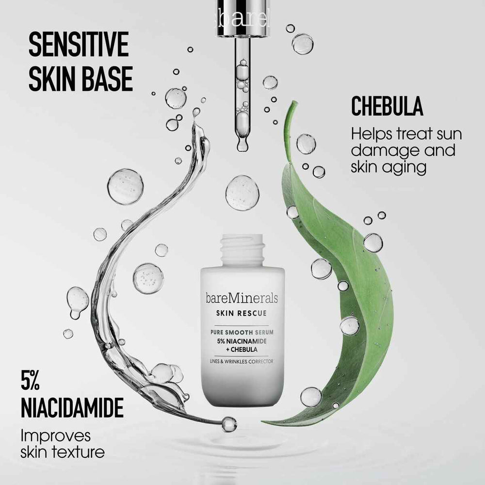 Bareminerals Skin Rescue Pure Smooth – Serum Sérum Corrector De Líneas y Arrugas Unisex, 30 ml