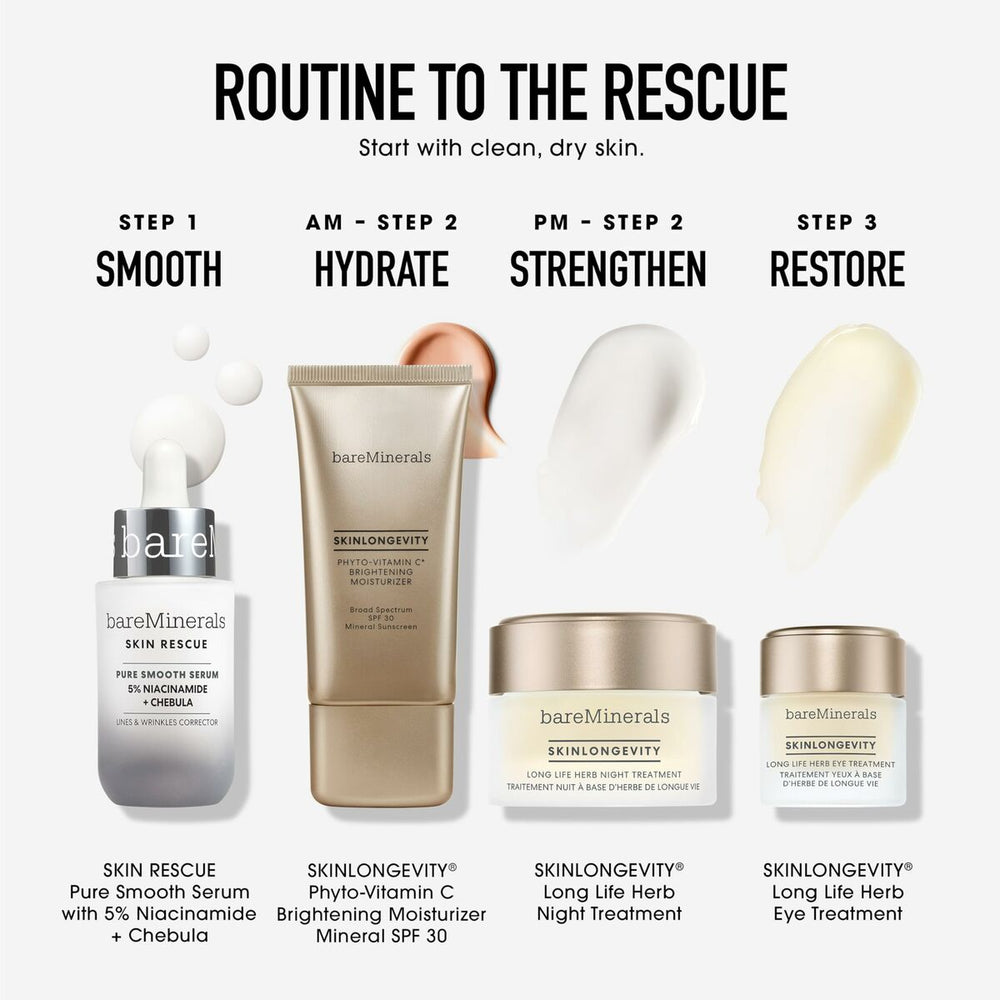 Bareminerals Skin Rescue Pure Smooth – Serum Sérum Corrector De Líneas y Arrugas Unisex, 30 ml