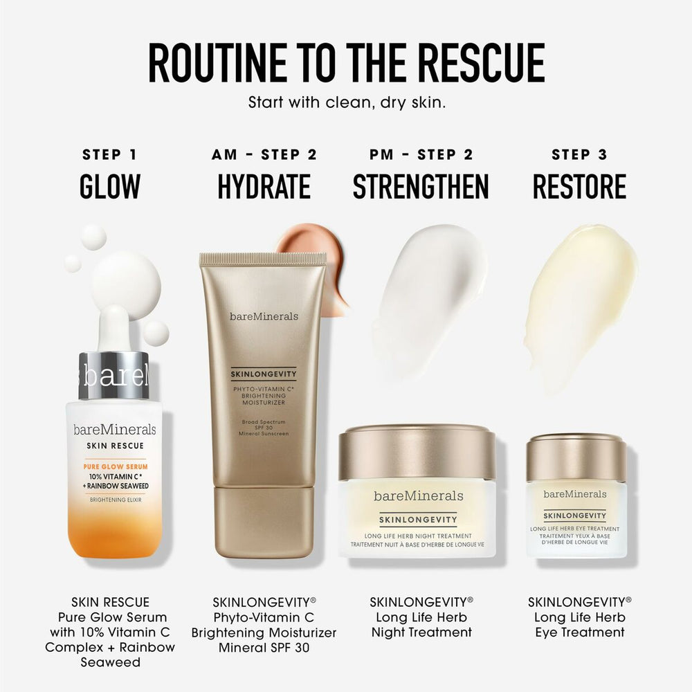 Bareminerals Skin Rescue Pure Glow – Serum Sérum Iluminador Unisex, 30 ml