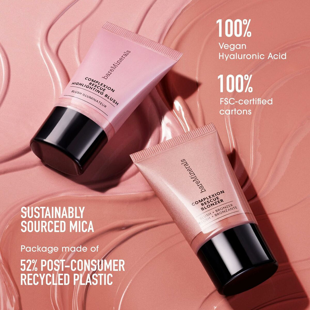 Bareminerals Complexion Rescue Highlighting Blush Colorete Iluminador En – Gel-Crema Peach Glow Unisex, 15 ml