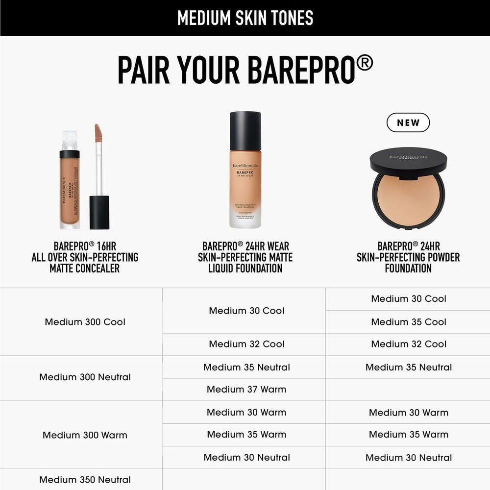 Bareminerals Barepro 16hr Powder – Foundation 35-Warm Unisex, 8 g