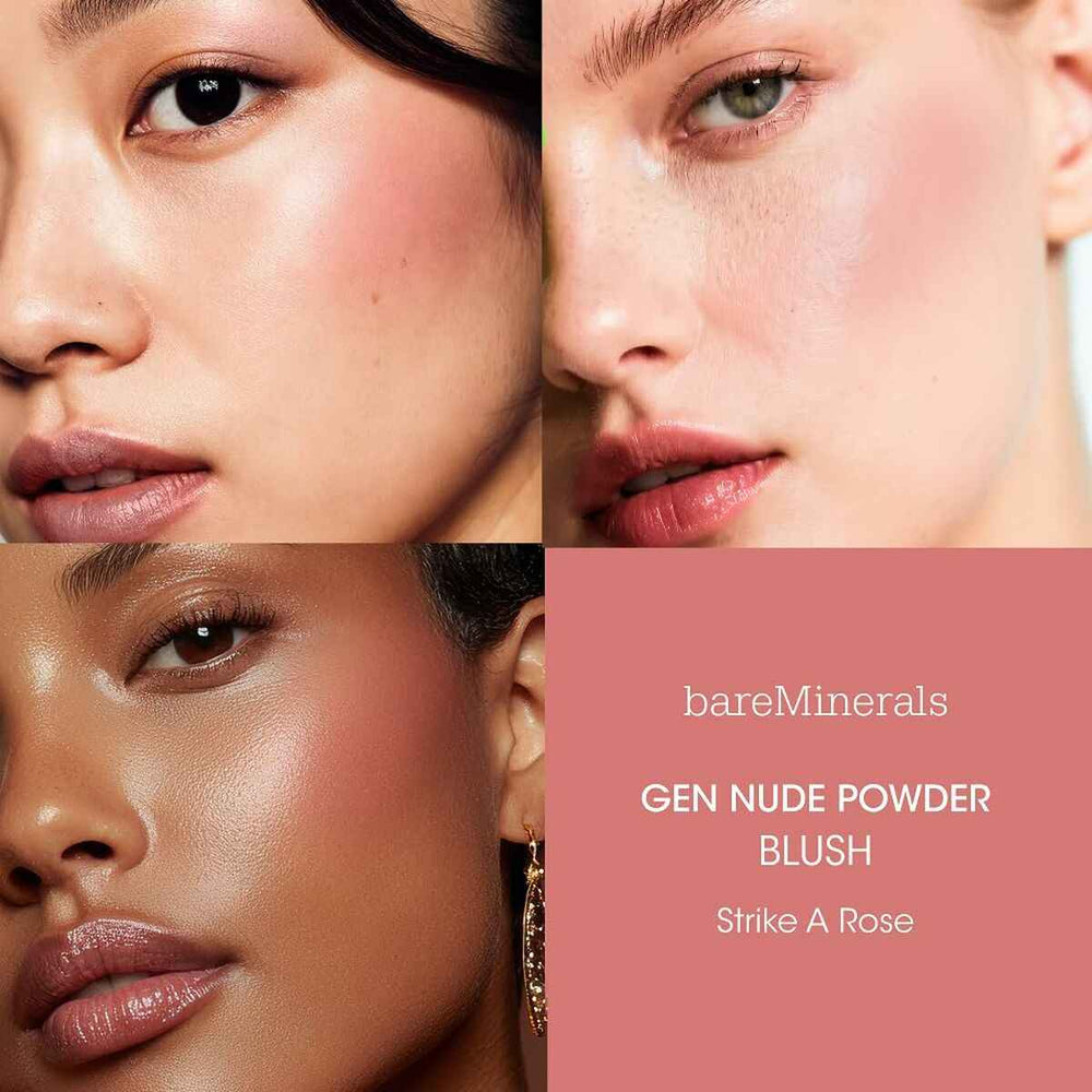 Bareminerals Gen Nude Powder Blush Strike A Rose Unisex, 6 g