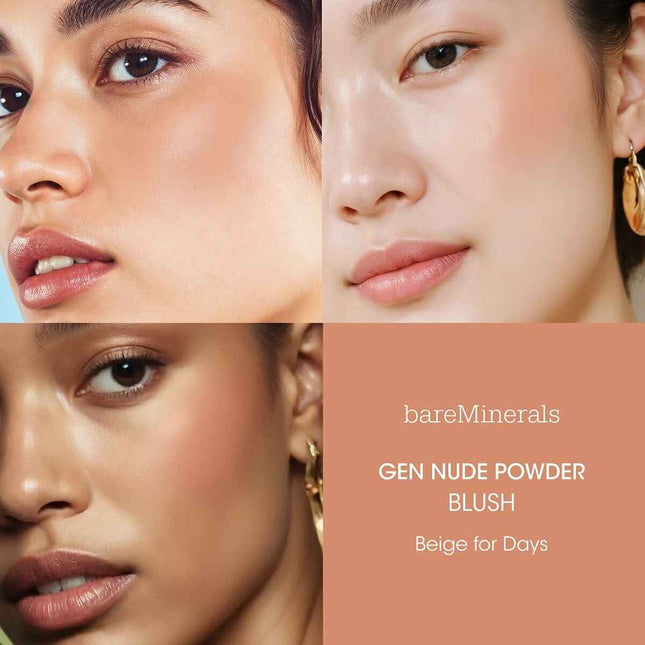 Bareminerals Gen Nude Powder Blush Beige For Days Unisex, 6 g