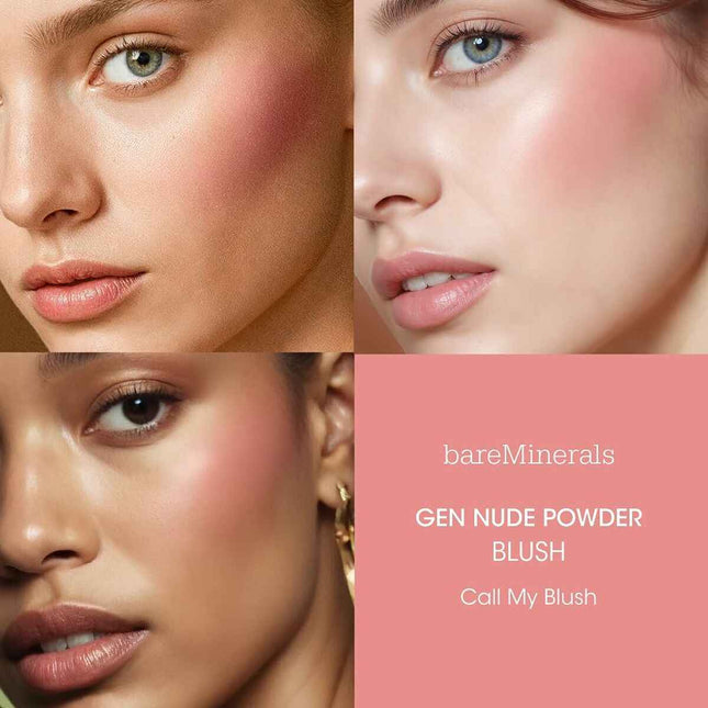 Bareminerals Gen Nude Powder Blush Call My Blush Unisex, 6 g