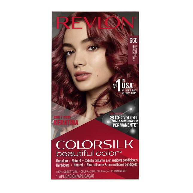 Tinte Pelo Revlon Colorsilk 66 Rojo Cereza Sin Amoniaco Unisex