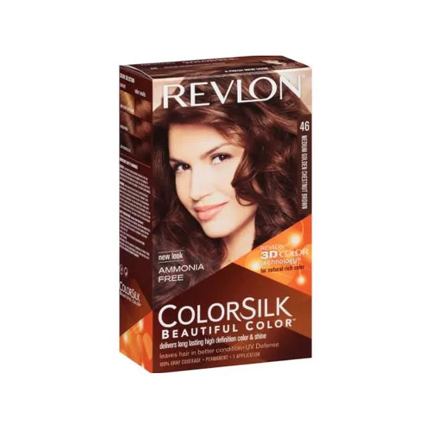 Revlon Colorsilk Ammonia Free 46 Medium Golden Chestnut Brown Unisex