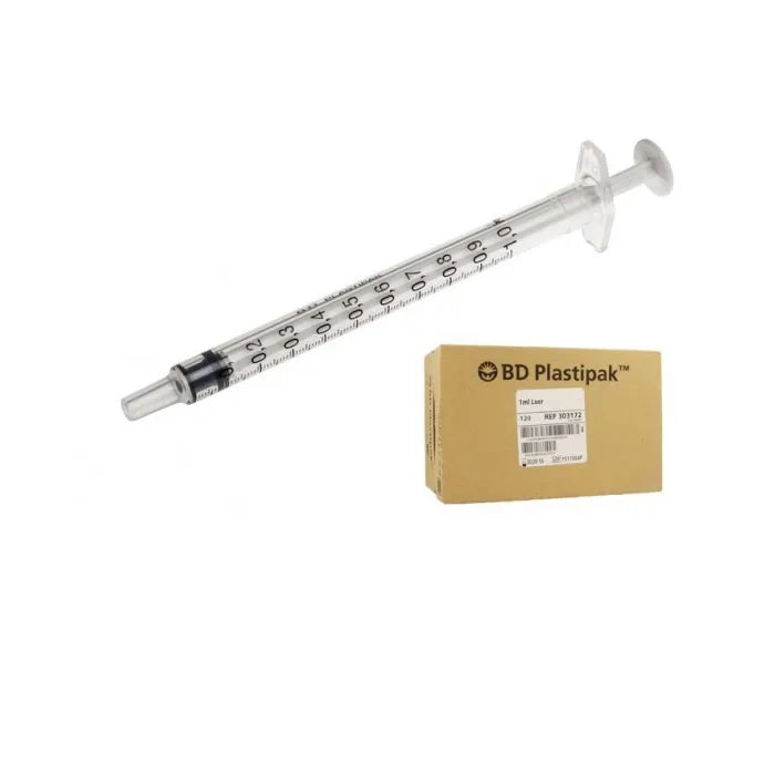 BD Plastipak Syringe 3 Pieces S/Needle, 1 ml