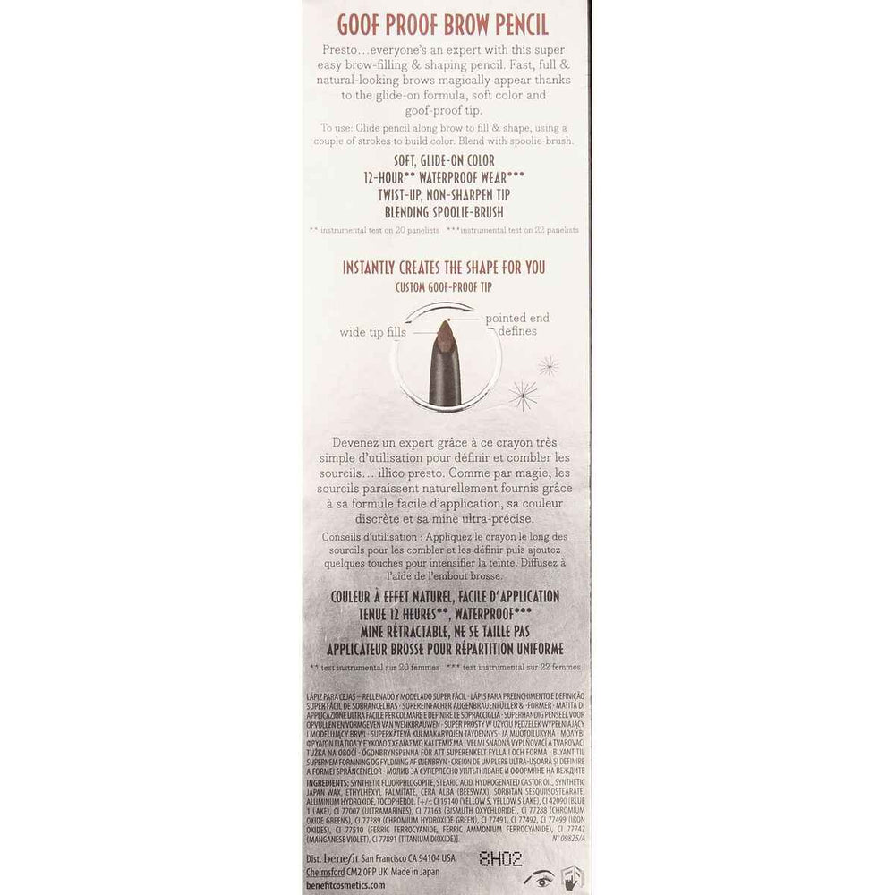 Benefit Goof Proof Brow Pencil 02-Light Unisex, 0,34 g