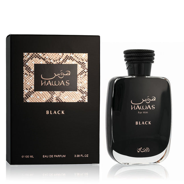 Rasasi Hawas Black – Eau de Parfum for Men, 100 ml