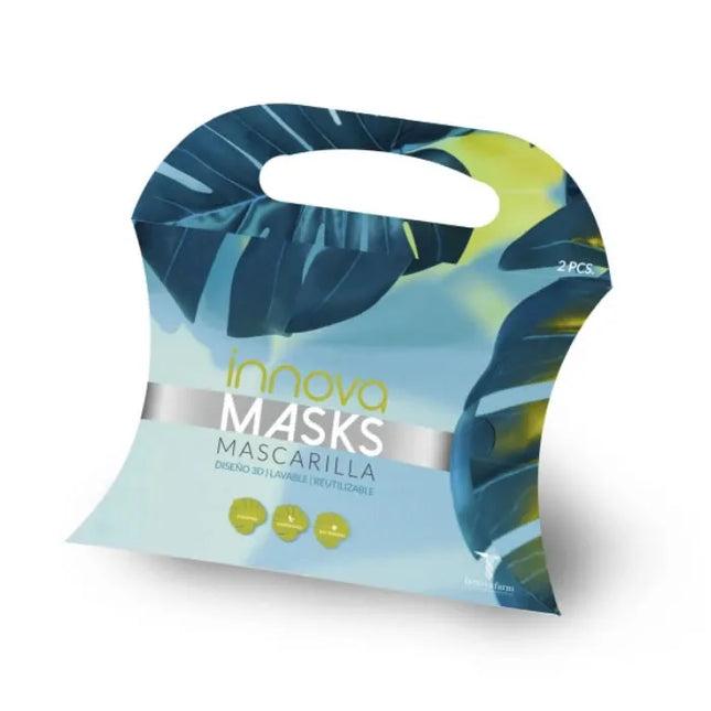 Innovafarm Washable Reusable Mask Black, Set 2 Pieces