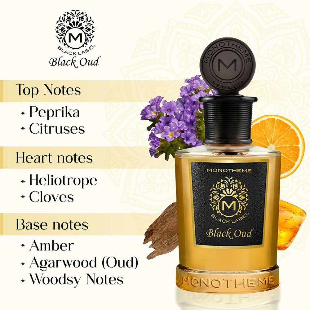 Monotheme Black Oud – Eau de Parfum for Unisex, 100 ml
