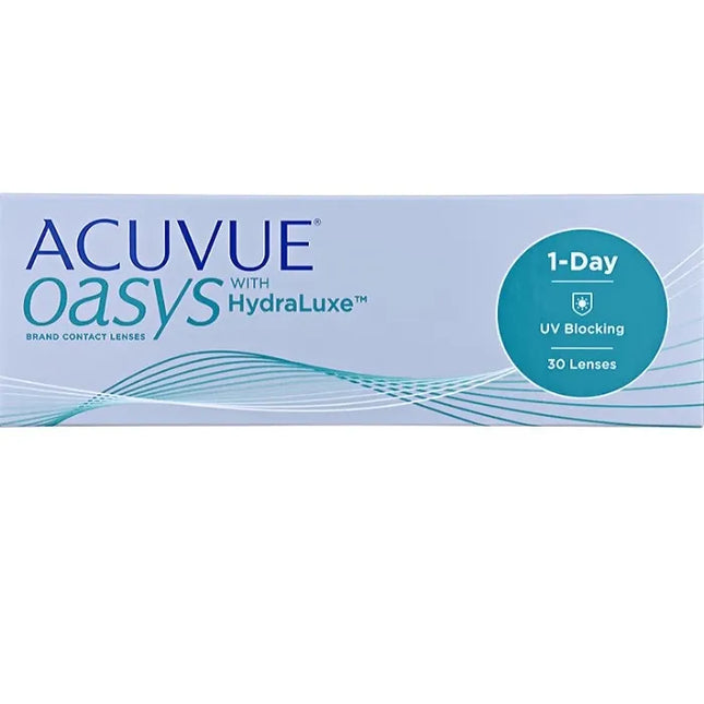 Acuvue Oasys Hydraluxe Daily Replacement Contact Lenses -3.75 BC/8.5, 30 Units