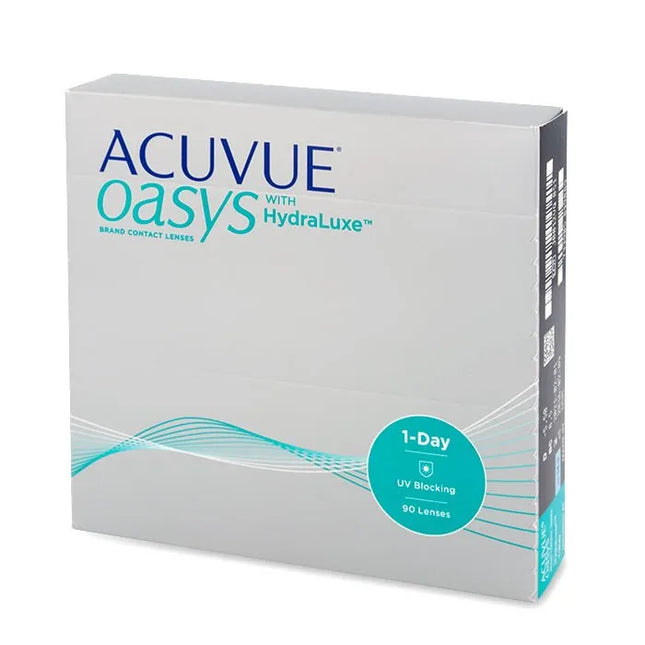 Acuvue Oasys Hydraluxe Contact Lenses Daily Replacement -4.00BC/-8.5, 90 Units